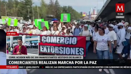 Marcha por la paz: Comerciantes y transportistas protestan contra la violencia en Naucalpan