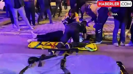 Isparta'da Kırmızı Işıkta Geçen Otomobil Yayaya Çarptı