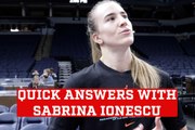 Sabrina Ionescu fast Q&A before game 3 of the Finals