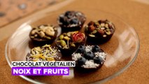 Chocolat végétalien avec garnitures