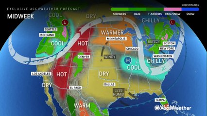 Скачать видео: Chilly weather and potential snow in store for hurricane recovery in the Carolinas