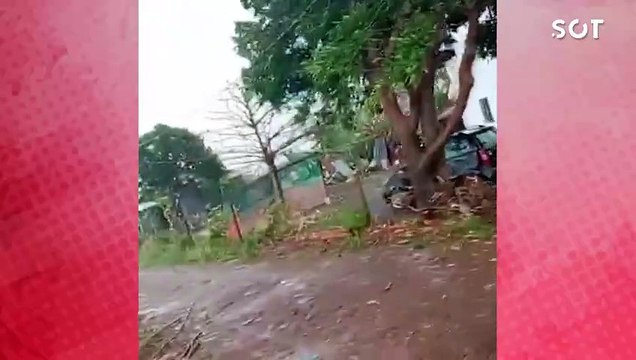 Temporal causa estragos e deixa cidades em estado de alerta na costa oeste do Paraná