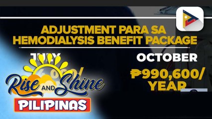 PhilHealth, itinaas ang benefit package para sa mga pasyenteng sumasailalim sa hemodialysis;