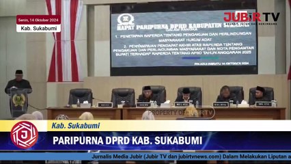 Paripurna DPRD Kabupaten Sukabumi Bahas 3 Agenda Penting