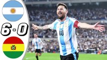 Argentina Vs Bolivia 6-0 _ Full Match Highlights _ World Cup Qualifiers 2024