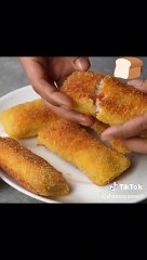 Best dessert making by bread and sauce eat in lunch