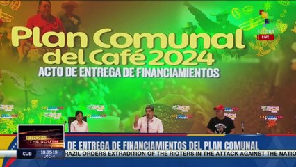 Nicolás Maduro offered statements in the handover of the budget for the Communal Plan of Coffee 2024