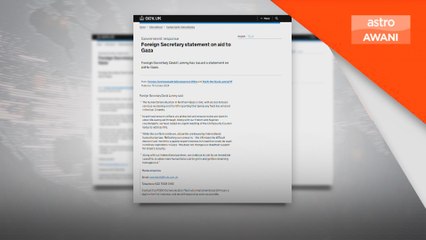 UK gesa Israel benarkan bantuan masuk ke Gaza