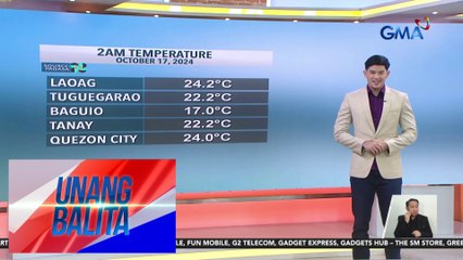 Weather update as of 7:15 AM (October 17, 2024) | Unang Balita
