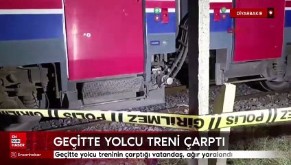 Diyarbakır'da hemzemin geçitte yürüyen gence tren çarptı