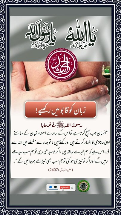 SAYINGS OF HOLY PROPHET MUHAMMADﷺ - حدیث نبویﷺ - Hadis-e-Nabviﷺ (28)