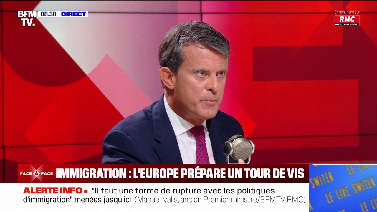 Immigration: "Il faut à la fois protéger nos frontières nationales et, surtout, les frontières de l'Union européenne", assure Manuel Valls