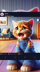 A brave father fight for his country #ai#cat#cutecat#aicat#cartoon#kitten#catstories