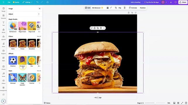 Burger food social media banner design in Canva l easy canva l Canva tutorial