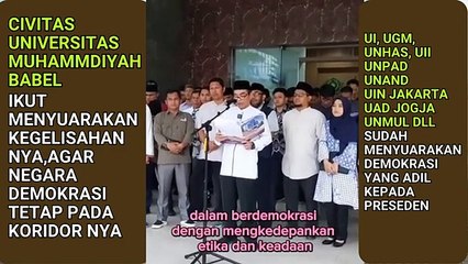 Universitas muhammadiya babel menyuarakan kegelisahan agar negara demokrasi tetap pada koridor nya.