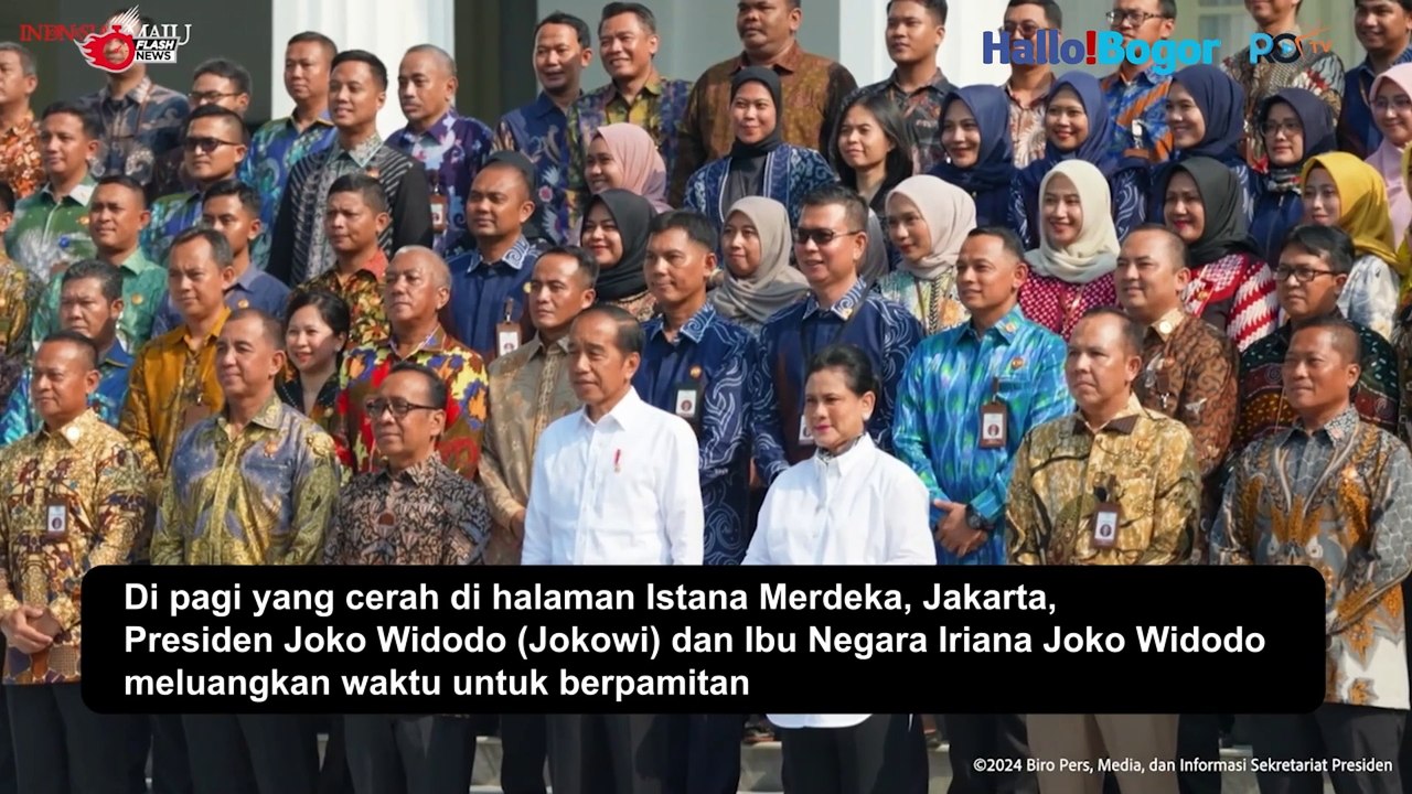 Harusnya Perpisahan: Momen Haru Presiden Jokowi dan Ibu Iriana Pamitan dengan Keluarga Besar Istana