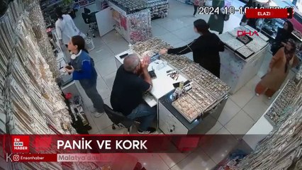 Elazığ'da depremde iş yerinde yaşanan panik anları