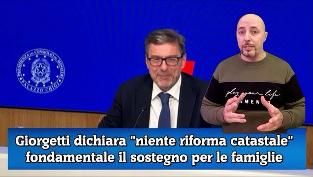 Giorgetti dichiara niente riforma catastale fondamentale il sostegno per le famiglie