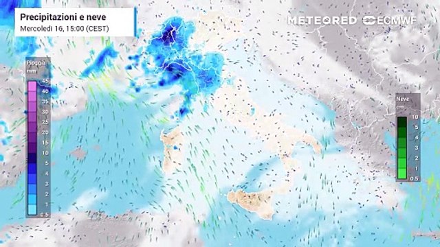 Le piogge in arrivo nei prossimi giorni