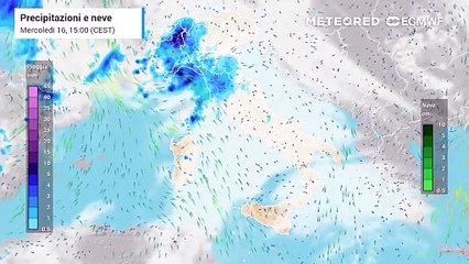 Le piogge in arrivo nei prossimi giorni