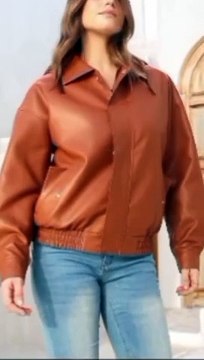 PRETTYGARDEN Women's Faux Leather Motorcycle Jacket Trendy Fall Clothes Oversized Zip Up Winter Coat Outerwear