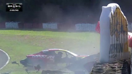Nascar Brasil 2024 Tarumã Race 1 Last Lap Reis Lopes and Zonta Big Crash