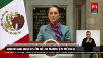 Claudia Sheinbaum anuncia inversión de 200 millones de dólares en México