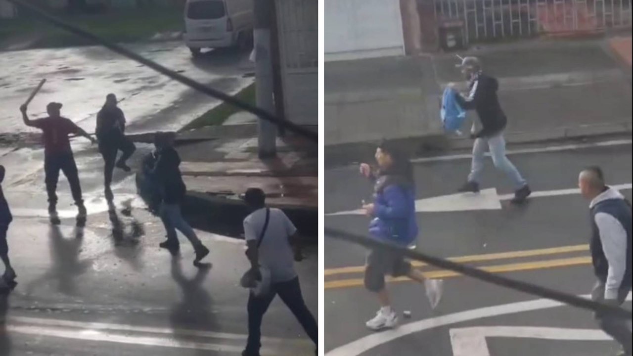 Impactante video dejó ver una violenta riña en Puente Aranda: jóvenes se atacaron con palos y cuchillos 