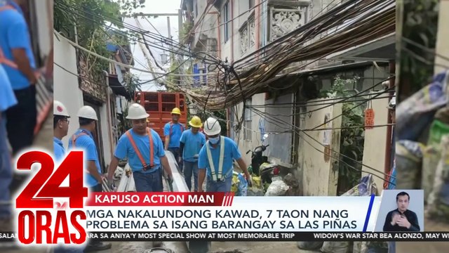 Kapuso Action Man: Inirereklamong mga nakalaylay na kawad ng kuryente sa Las Piñas; Inirereklamong mabagal na pagbawi ng PNP-HPG sa 'Nationwide Alarm' | 24 Oras