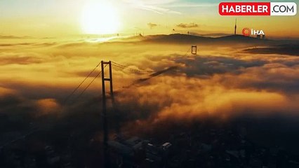 İstanbul'da etkili olan sis kartpostallık görüntüler oluşturdu