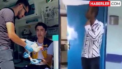 Yaralı tavuğa ambulansta pansuman yaptılar