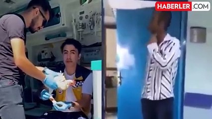 Yaralı tavuğa ambulansta pansuman yaptılar