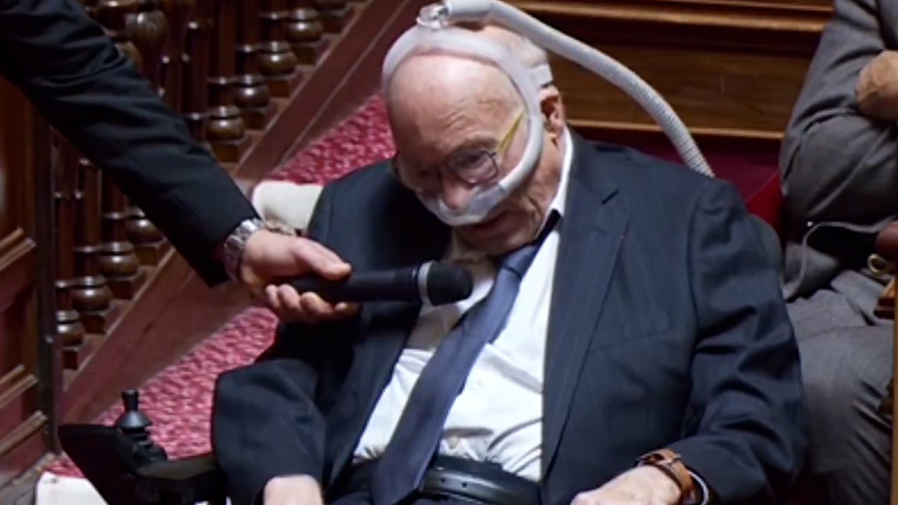 L'émouvant discours du sénateur Gilbert Bouchet, atteint de la maladie de Charcot