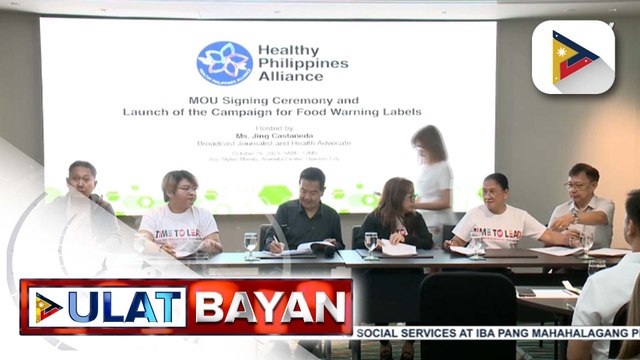 Kasunduan na nagsusulong na maisabatas ang food warning label policy laban sa NCDS, nilagdaan