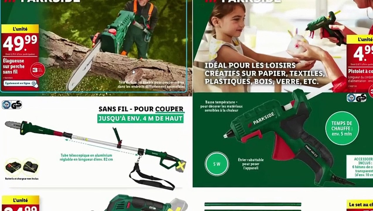 Arrivage Parkside Lidl dès le 17 octobre ️: Scie à chantourner, tronçonneuse etc....