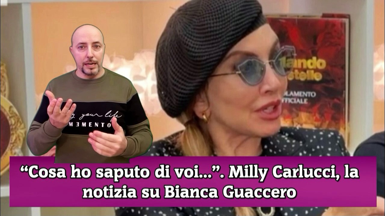 “Cosa ho saputo di voi…”. Milly Carlucci, la notizia su Bianca Guaccero
