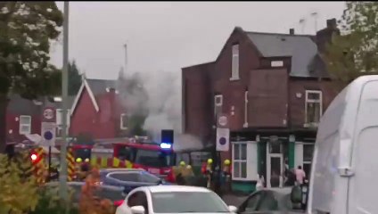 Fire at closed-down cafe on Queens Road, Sheffield, opposite B&Q