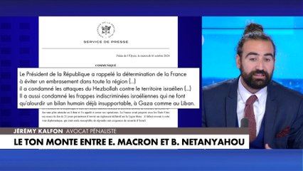 Jérémy Kalfon : «Les déclarations d'E. Macron tendent la situation diplomatique.»