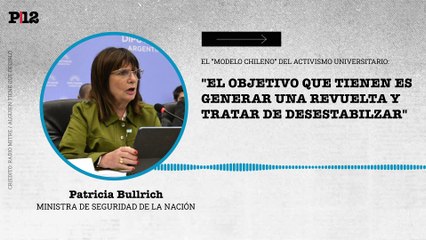 "Modelo chileno": Bullrich acusa que las protestas estudiantiles "tratan de desestabilizar" a Milei