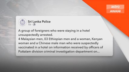 4 rakyat Malaysia antara 10 ditahan di Sri Lanka