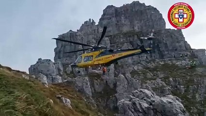Barzio, ci sono due alpinisti da salvare: ma ? un'esercitazione di soccorso