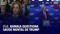 Kamala questiona saúde mental de Trump após episódio em ato de campanha