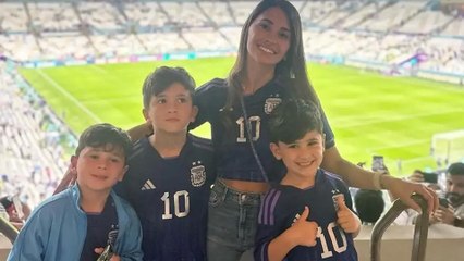 (VIDEO) Antonela conquista las redes con sus hijos festejando el gol de Messi