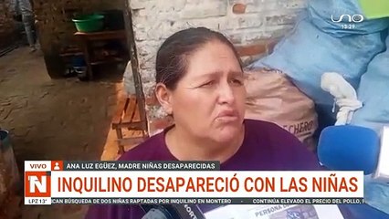 "Piden que le devuelvan a sus hijas", madre de menores raptadas por inquilino en Montero