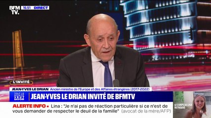 Proche-Orient: "Le président de la République a une approche très pragmatique de la situation", assure Jean-Yves Le Drian (ancien ministre des Affaires étrangères)