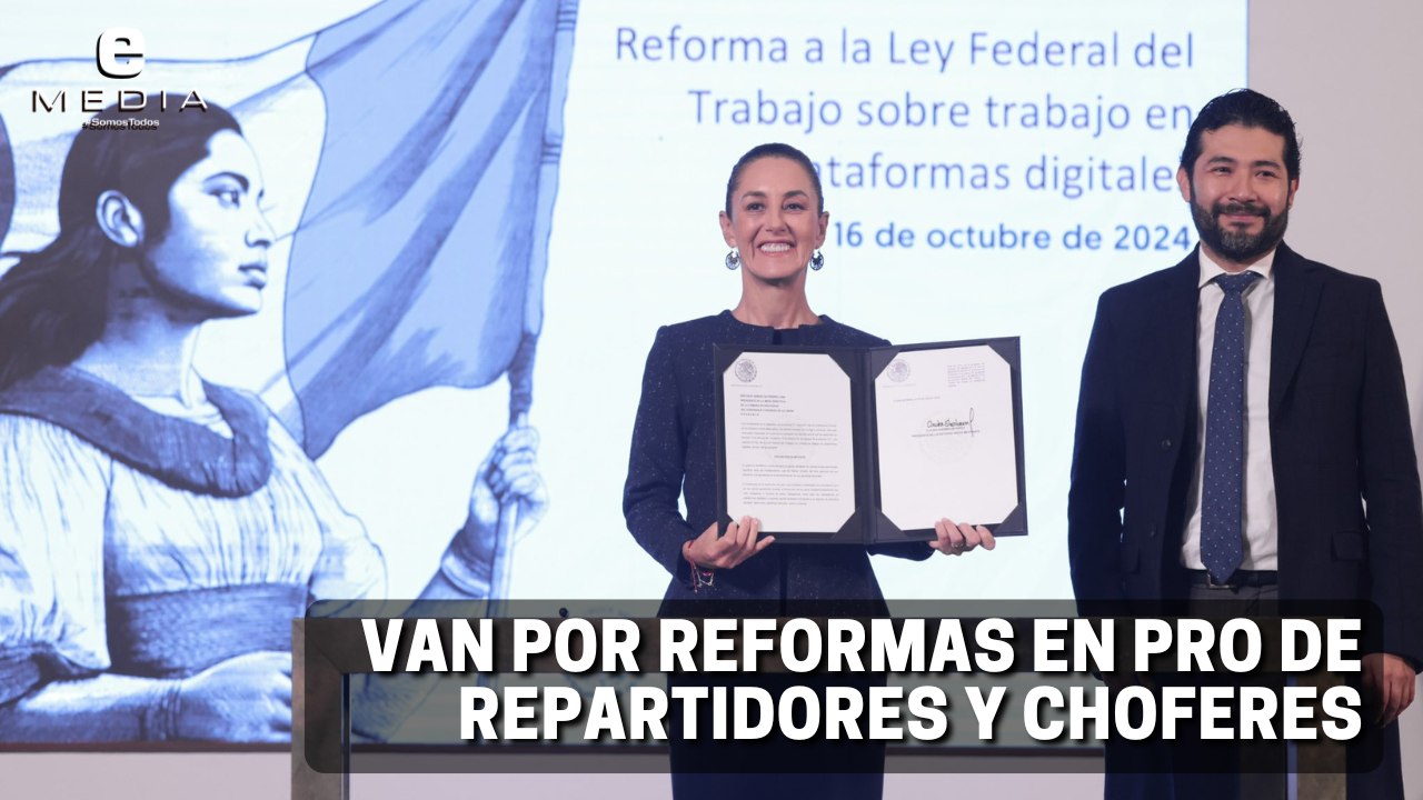 Claudia Sheinbaum regulará trabajo de repartidores y choferes de aplicación