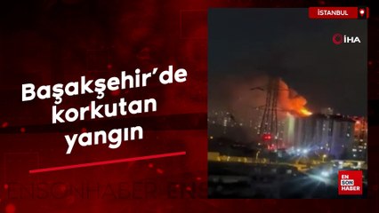 Başakşehir’de sitenin çatısında yangın çıktı
