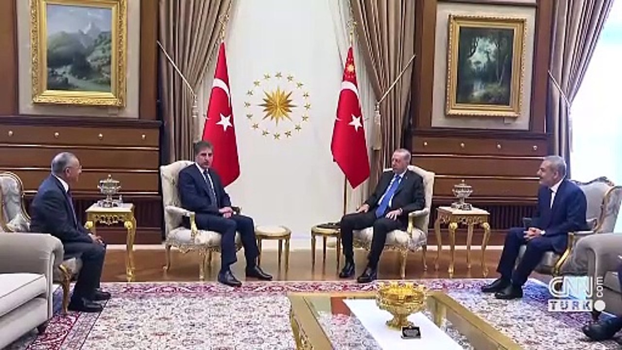 SON DAKİKA... Cumhurbaşkanı Erdoğan, Neçirvan Barzani'yi kabul etti