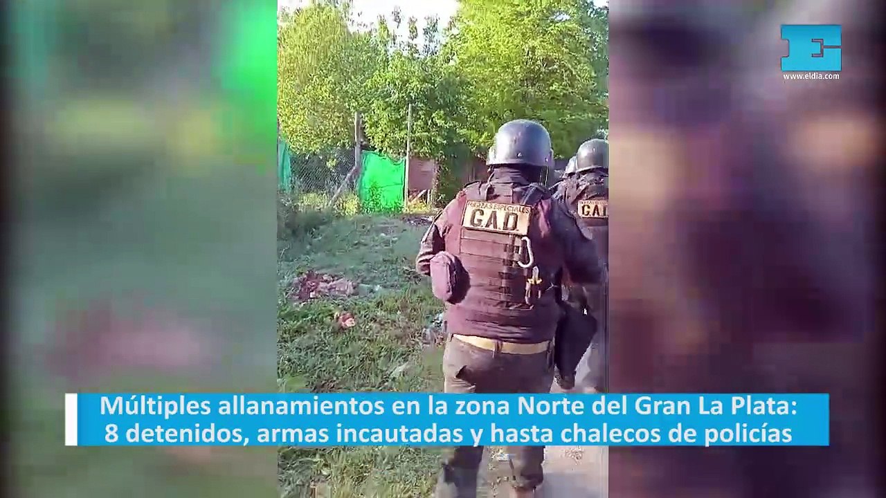 Múltiples allanamientos en la zona Norte del Gran La Plata: 8 detenidos, armas incautadas y hasta chalecos de policías