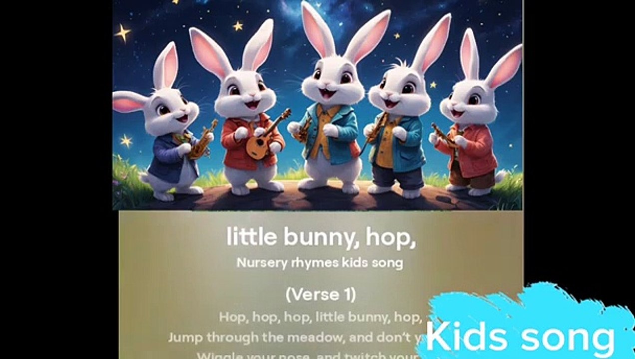 Bouncy Bunny Hop - Fun Nursery Rhyme for Kids - Hop and Sing Along!